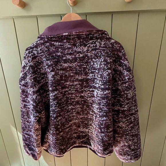 Varley Speckle Fleece Bailey Half Zip Pullover in Purple - Picture 3 of 8